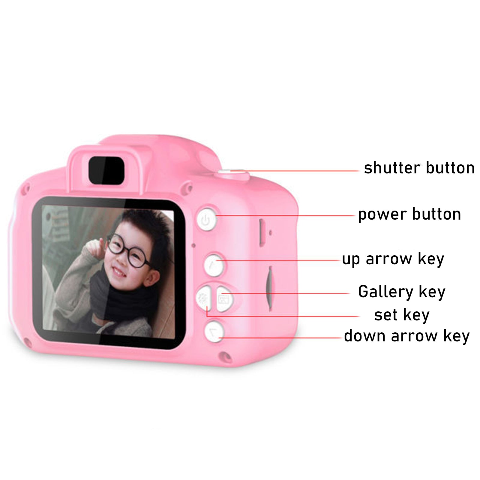 Caméra selfie pour enfants, cadeaux d'anniversaire de Noël pour les filles âgées Caméra selfie pour enfants, cadeaux d'anniversaire de Noël pour les filles âgées