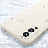 TD® Pour Oneplus nord 2 Rubik's Cube liquide trou fin étui de téléphone en silicone à bord droit plus housse de protection tout comp