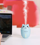 TD® Humidificateur d'air USB 3 en 1 Mini-humidificateur à ultrasons à brouillard froid de 320 ml avec éclairage LED (Bleu)