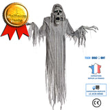 TD® Halloween decoration suspendu fantôme grand électrique activé par la voix induction squelette mort hanté maison prop pendentif