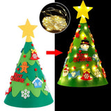 INN® Arbre de Noël en feutre bricolage fait à la main pour enfants Arbre de Noël en trois dimensions Jouets de Noël Cadeaux de vacan