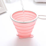 TD® Tasse à eau pliable voyage hommes et femmes portable extérieur rince-bouche verre compression tasse télescopique silicone pliant