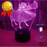 TD® Lampe optique poser décoratif tactile 7 couleurs illusion optique - modèle pumba - faible consommation câble USB ou 3 piles AAA