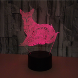 TD® Nouvel Animal Lumière De Nuit 3D Tactile Télécommande 3D Atmosphère De La Maison Éclairage 3D Led Petite Lampe De Table