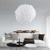 TD® Lustre Suspendu Forme de plume ambiance de chambre idéale moderne avec ampoule à incandescence légèreté et modernité