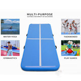 TD® Coussin gonflable de gymnastique Tapis de 10 cm épaisseur 3M+Pompe à air électrique pour gymnase/yoga/entraînement/fitness /Spor