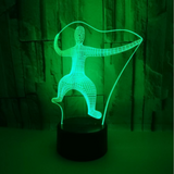 TD® Décoratif USB Gymnastique 7 Couleurs Télécommande Illusion Optique Veilleuse 3D Visualisation Table Bureau Lampes 3D Glow LED La