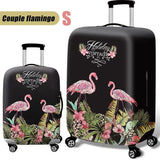 TD® NEüFU Élastique Voyage Bagage Valise Housse Protection Couple flamingo 18-20inch S