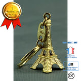 TD® Lot de 100 porte clés en métal souvenir tour Eiffel couleur dorée symbole paris porte clés français de souvenir kit complet