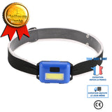 TD® Torche Frontale de camping/ Lampe Lanterne d'extérieur LED 3 Mode AAA Projecteur Phare Camping Réglable Lumière Bleu