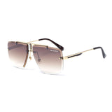TD® Lunettes de soleil sans monture Lunettes de soleil mode pour hommes Lunettes de soleil carrées à la mode pour femmes