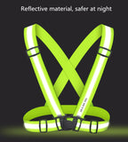 TD® Gilet réfléchissant vélo enfant sécurité sangle sport activités plein air lumière nuit élastique réglable ceinture homme femme