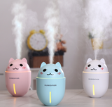 TD® humidificateur d'air froid bébé chambre 320 ml sans fil à ultrasons brume éclairage brouillard veilleuse LED maison rose