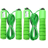 TD® Corde à sauter réglable Compter Entrainement Accessoire de fitness Musculation-green