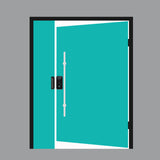 TD® Serrure d'empreinte digitale de porte en verre de bureau à trou ouvert présence unique serrure de mot de passe sans cadre ouvert