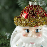 TD® Ornements de Noël faits à la main en verre du Père Noël Décorations de scène d'arbre de Noël 2 packs