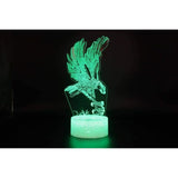 TD®  Lampe optique poser décoratif tactile 7 couleurs illusion optique - modèle aigle - faible consommation câble USB ou prise secte