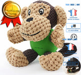 TD® Jouet Chiot Peluche Jouet Chien Interactif Couineur pour Nettoyer des Dents en Caoutchouc, Jouet a Macher Resistant pour Petits