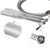 TD® IRON GYM Corde à Sauter Ajustable Wire Speed Crossfit (Argent)