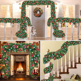 Bandes de décoration de Noël Noël PVC pommes de pin fruits rougesdécoratif couleur lumières LED accessoires de décoration d'a