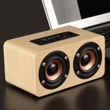 TD® Haut-parleur Bluetooth à la maison en bois audio extérieur d'ordinateur sans fil créatif