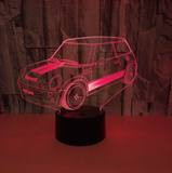 TD® Décoratif USB Voiture 7 Couleurs Télécommande Illusion Optique Veilleuse 3D Visualisation Tableau Bureau Lampes 3D Glow LED L☼72