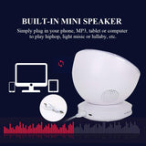 TD® Lampe Projecteur LED, Veilleuse Projecteur Vagues Océan avec télécommande, Minuterie/ 8 Modes de Couleur/ 6 Sons de Musique, Pou