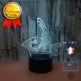 TD® Turtle 3D Night Light Acrylique Visual Stereo Light 3D Led Atmosphère Gradient Coloré Petite Lampe De Table