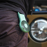 TD® Nouveau mini petit ventilateur vert portable usb peut accrocher le sac de refroidissement du ventilateur de poche en plein air