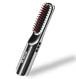 TD® Lisseur attelle sans fil portable USB charge peigne à cheveux droit peigne à barbe pour hommes peigne droit à double usage