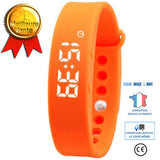 TD® Montre Bracelet Intelligent LED 5W Multifonctionnelle / Podomètre Sommeil Surveillance Smart Bracelet Silicone (orange)