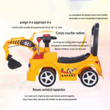 TD® 2-5 ans pelle pour enfants jouet pelle à quatre roues véhicule de construction musique légère voiture yoyo