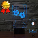 TD® 3D Optique LED Veilleuse 3D LED Night Night Soccer Football Shoot avec 7 couleurs de lumière pour la décoration de la maison Lam