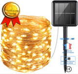 TD® Guirlande lumineuse LED 5-10-20-30-40-50M guirlande lumineuse solaire guirlande fil de cuiv - Modèle: Red 20M 200LED