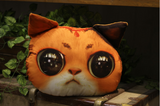 TD® Drôle 3D Cat Imprimer Coussin Coussin créatif mignon poupée en peluche cadeau    Tapis de chat souple   Couleur: chaton orange