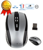 TD® Souris optique sans fil bluetooth gamer photoélectrique ergonomique silencieuse bureau grise jeu avec piles