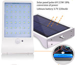 TD® Lampe solaire 36 led avec détecteur de mouvements numérique LED/lumières solaire jardin /éclairage extérieur automatique-Blanc