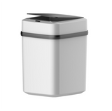 TD® poubelle automatique intelligente au pied 15L induction capteur blanc cuisine salle de bain plastique rectangulaire avec couverc