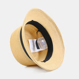 TD® Nouveau été pêcheur chapeau femmes mode chapeau de paille ceinture décoration petit pot chapeau large bord chapeau de soleil