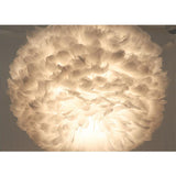 Lustre en plumes rétractable moderne et simple lampe à plumes de nuage chaud personnalité créative salon chambre lampes suspe
