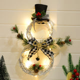 TD® Fournitures de Noël décoration de la maison guirlande de noël pendentif lumière LED guirlande charme anneau de rotin de noël