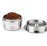 TD® Capsules/ Filtre de Café Réutilisables/ Capsules Rechargeables Compatibles avec les Machines Nespresso en Acier Inoxydable