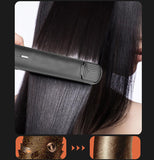 TD® Fer à friser multifonctionnel droit curling double usage incurvé tourmaline céramique correction des cheveux attelle enfichable