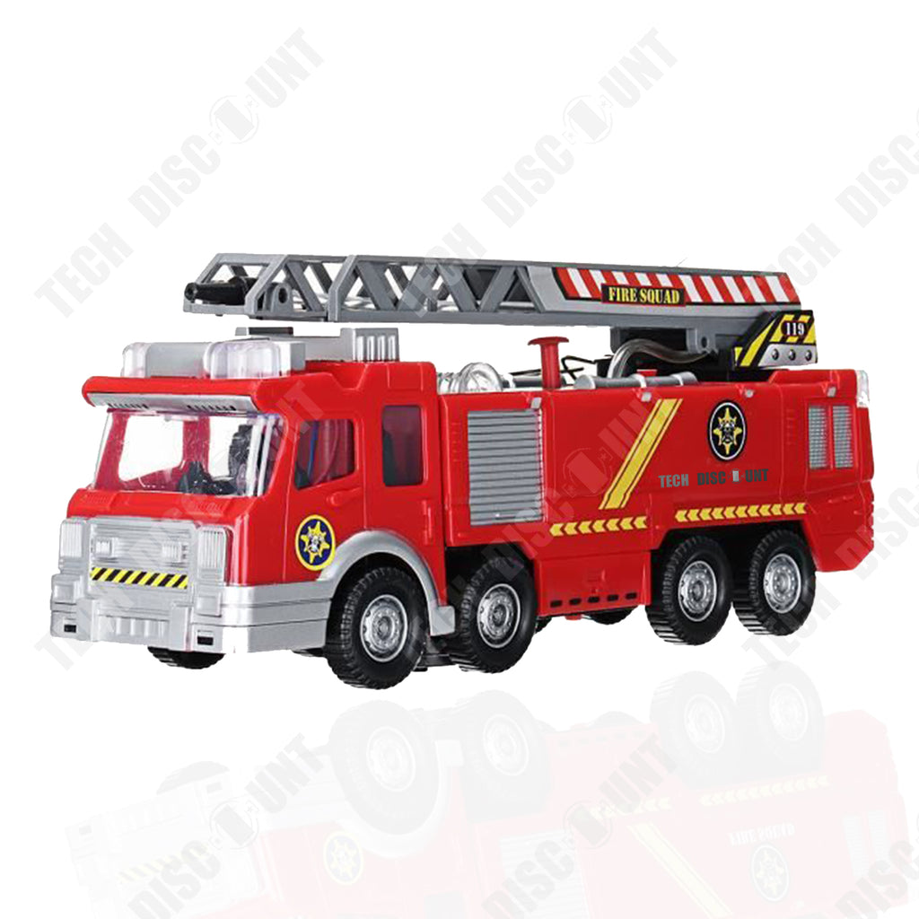 TD® Jouet camion de pompier pour enfants système pulvérisation eau fon –