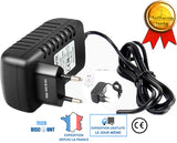 TD® Chargeur 12V adaptateur secteur cordon d'alimentation mural recharger noir fil batterie rapide efficace solide haute performance