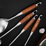 TD® Spatule à grains de bois spatule de cuisine cuillère de cuisine spatule ensemble d'ustensiles de cuisine cuillère à soupe cuillè