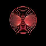 TD® 3D Optique LED Veilleuse 3D LED Night Light Hallucination Abstraite La Deuxième Forme avec 7 Couleurs Lumière pour Lampe Décorat