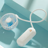 TD® Ventilateur électrique suspendu au cou ventilateur portatif deux-en-un ventilateur de stockage portable paresseux