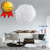 TD® Lustre Suspendu Forme de plume ambiance de chambre idéale moderne avec ampoule à incandescence légèreté et modernité