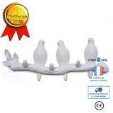 Patère crochet créatif derrière la porte oiseau crochet cintre patère sans couture tenture murale vêtements patère blanc sac